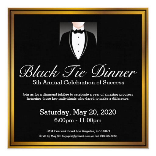 Black Tie Dinner Invitation 7