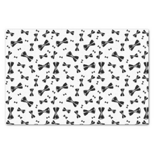 Black bow ties tissue paper