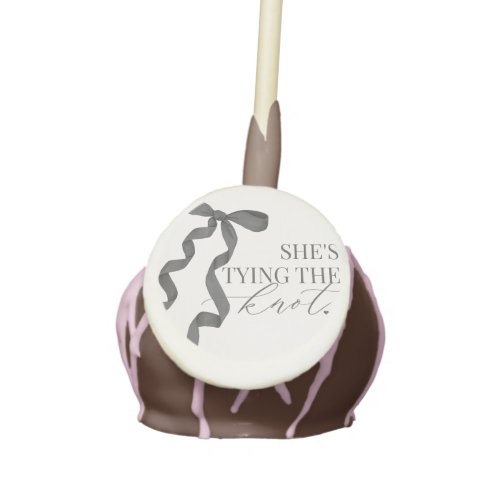 Black Bow Tying the Knot Bridal Dessert Favor