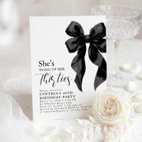 Black Bow Tying Up Her Thirties 40Th Birthday