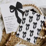 Black Bow Tying Up Her Twenties 30th Birthday Invitation<br><div class="desc">Celebrate the big 3-0 in style with a **Black Bow Tying Up Her Twenties** birthday invitation. Featuring a chic black bow and elegant, minimalist design, this invitation blends sophistication with a playful nod to saying goodbye to her twenties. The modern layout and refined typography create a polished look perfect for...</div>