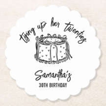 Black Bow Tying Up Her Twenties 30th Birthday