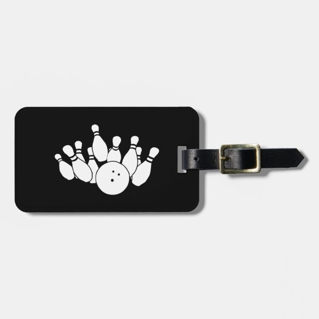 Black Bowling Bag Tag (Front Horizontal)