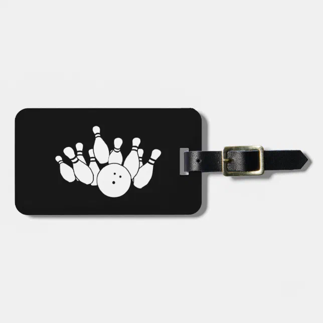 Black Bowling Bag Tag Zazzle