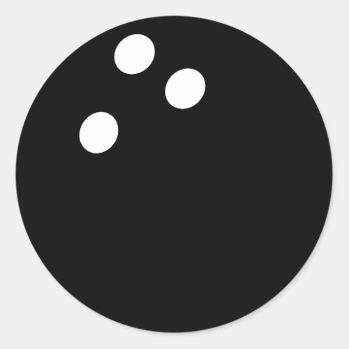 black bowling ball icon classic round sticker