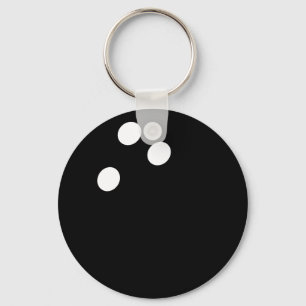 black bowling ball icon keychain
