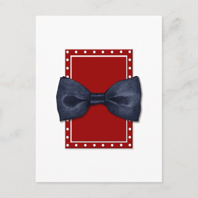 Black Bowtie Postcard (Front)