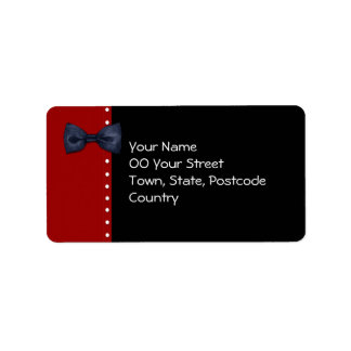 Black BowTie red Address Label