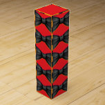 Black Bowtie Repeat Red              Wine Box