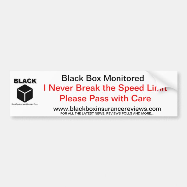 Black Box Car Sticker - Speed Limit (Front)