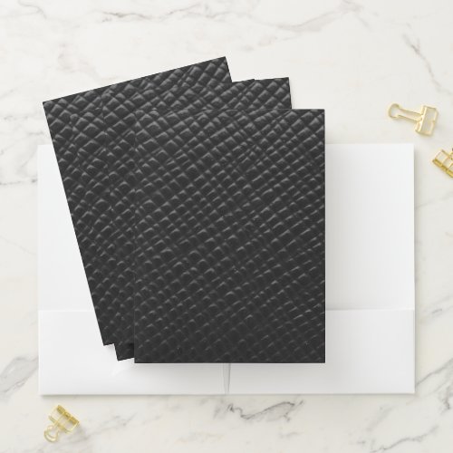 Black box leather  pocket folder