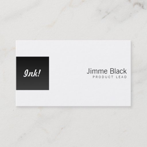 Customizable Black Box Left One Business Cards