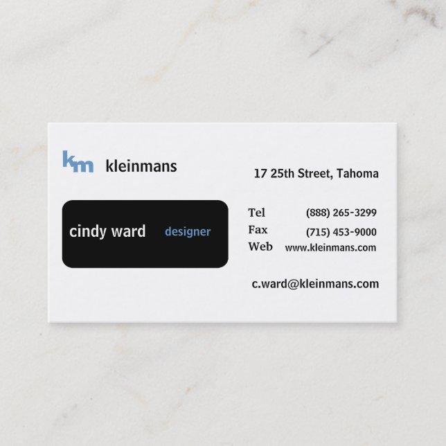 Black Box Minimal Business Card (Front)