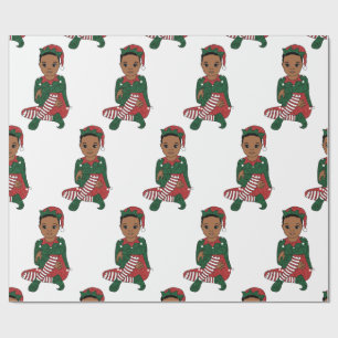 Black boy birthday gift melanin boys Christmas Wrapping Paper