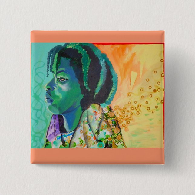 Black Boy Dreaming Button (Front)