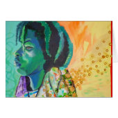 Black Boy Dreaming Card (Front Horizontal)