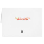 Black Boy Dreaming Card (Back Horizontal)