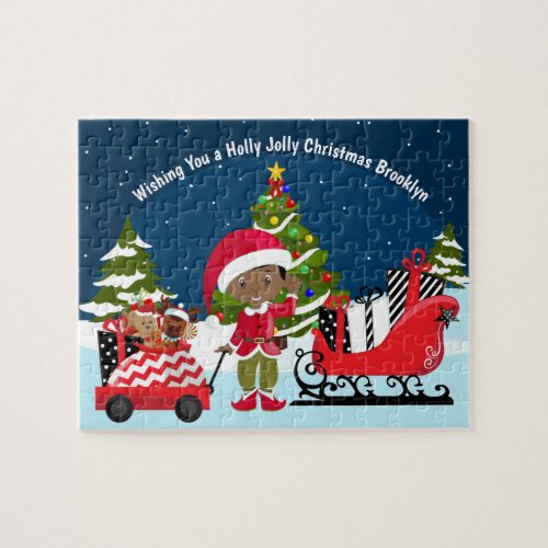 Black Boy Elf Jigsaw Puzzle