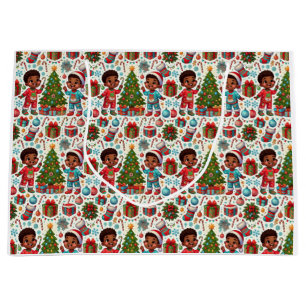 Black Boy Holiday Joy Gift Bag