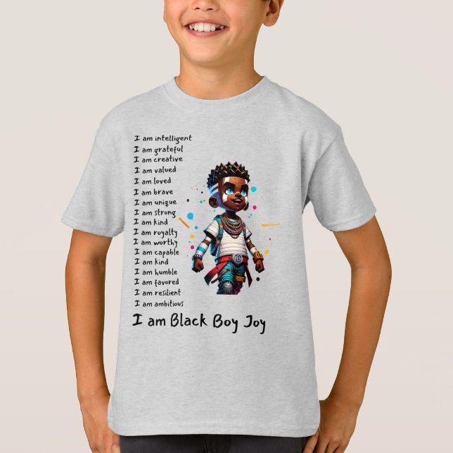 Black Boy-Joy-01 Relaxed T-shirt (Front)