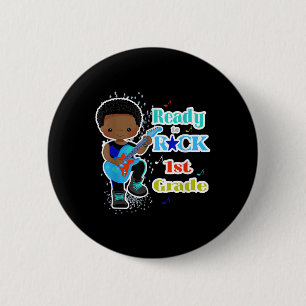 Black Boy Joy 1st Grade Boy First Day Of School He Button