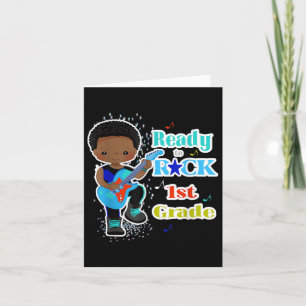 Black Boy Joy 1st Grade Boy First Day Of School He Card