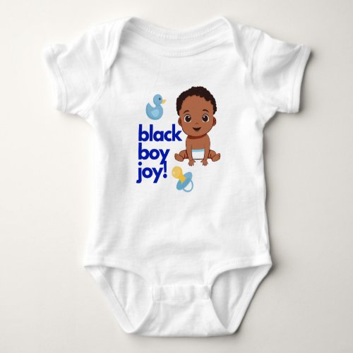 Black Boy Joy at Play Baby Bodysuit