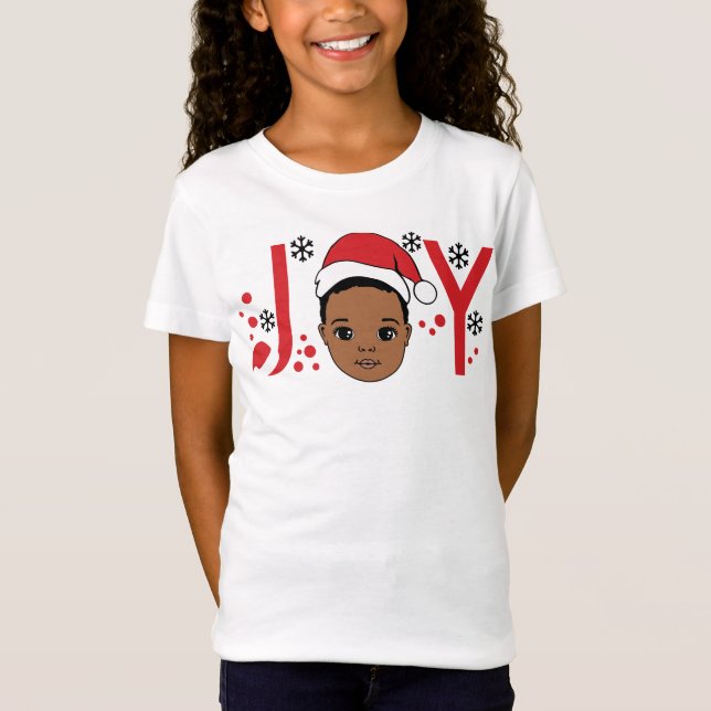 Black Boy Melanin Boys Christmas Sweater X-mas Fun (Front)