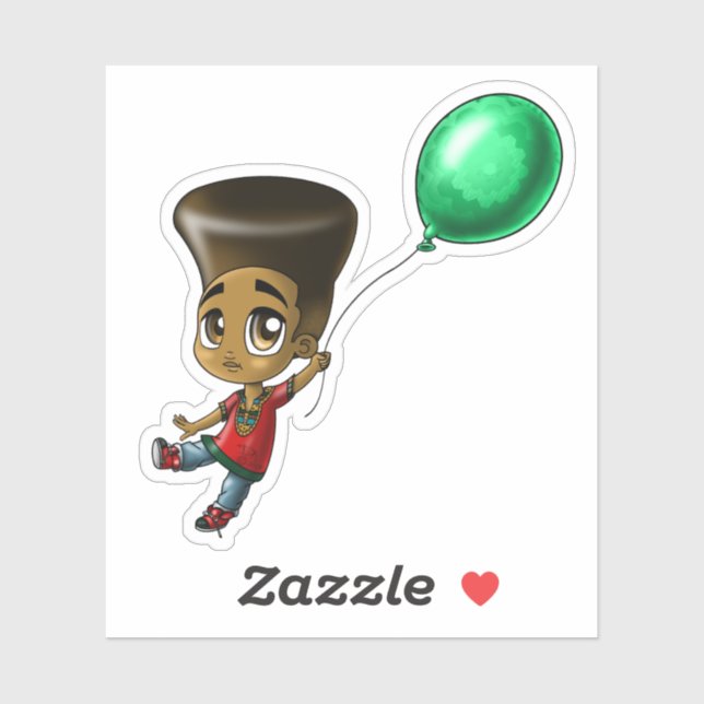 Black Boy Sticker (Sheet)