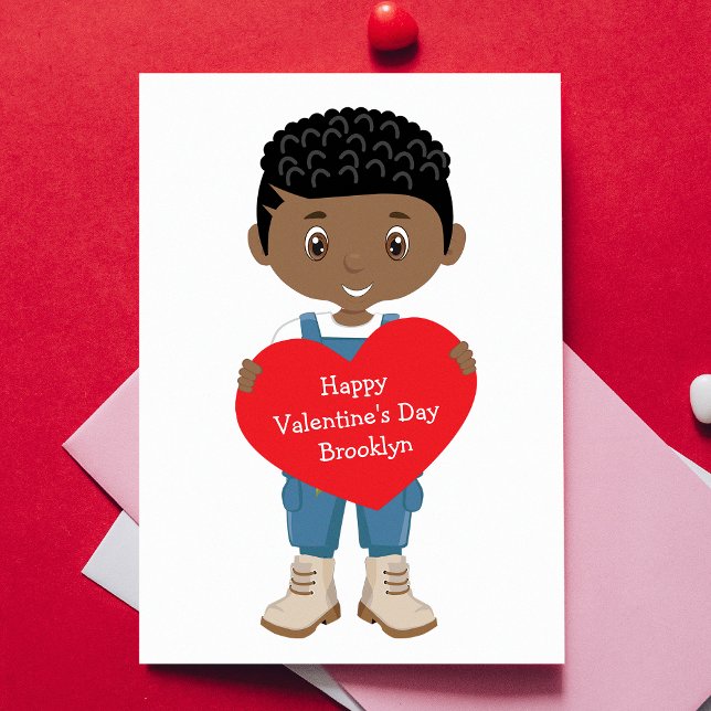Black Boy Valentine's Day Card (Creator Uploaded)
