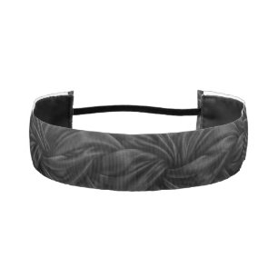 Black Braided Woven Pattern Athletic Headband