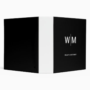 Black Branded Logo Corporate Business Company 3 Ring Binder