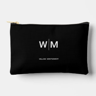 Black Branded Logo Corporate Business Company Accessory Pouch