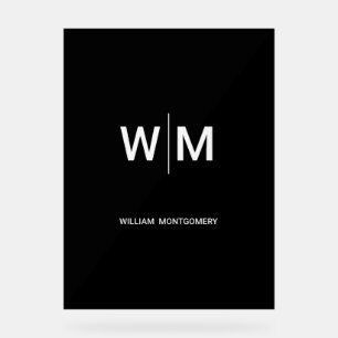 Black Branded Logo Corporate Business Company Acrylic Sign