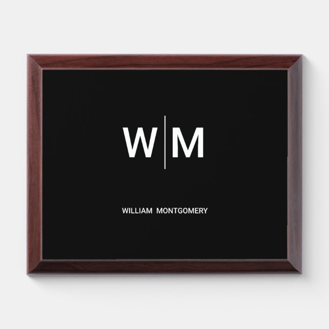 Black Branded Logo | Corporate Business Company Award Plaque (Horizontal)