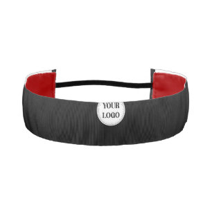 Black Branded Logo Corporate Business Company Ba Athletic Headband