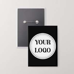 Black Branded Logo Corporate Business Company Ba Button
