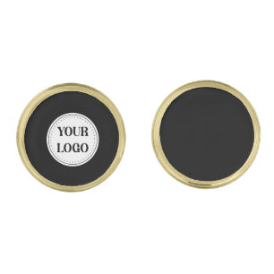 Black Branded Logo Corporate Business Company Ba Cufflinks