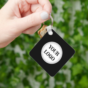 Black Branded Logo Corporate Business Company Ba Keychain