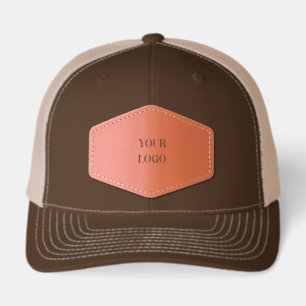 Black Branded Logo   Corporate Business Company Ba Leather Patch Hat