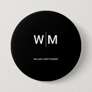 Black Branded Logo Corporate Business Company Button