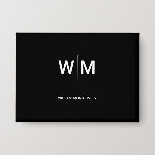 Black Branded Logo Corporate Business Company Button