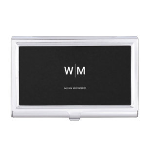 Black Branded Logo Corporate Business Company Card Case