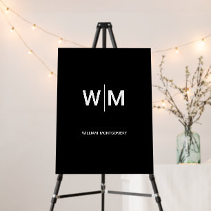 Black Branded Logo Corporate Business Company Foam Board