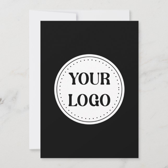 Black Branded Logo | Corporate Business Company Invitation (Front)