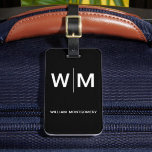 Black Branded Logo Corporate Business Company Luggage Tag