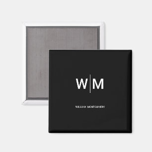 Black Branded Logo Corporate Business Company Magnet