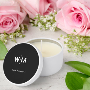 Black Branded Logo Corporate Business Company Mini Candle Favors