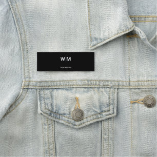 Black Branded Logo Corporate Business Company Name Tag