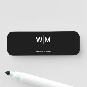 Black Branded Logo   Corporate Business Company Name Tag